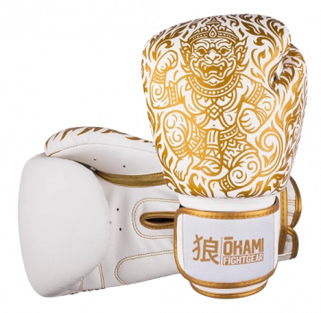 Preview: Okami Boxhandschuhe Hanuman White/Gold